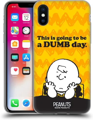Vista 182 de Head Case Designs Funda de gel suave con licencia oficial de Peanuts Autumn Charlie Brown compatible con Apple iPhone 7 Plus/iPhone 8 Plus