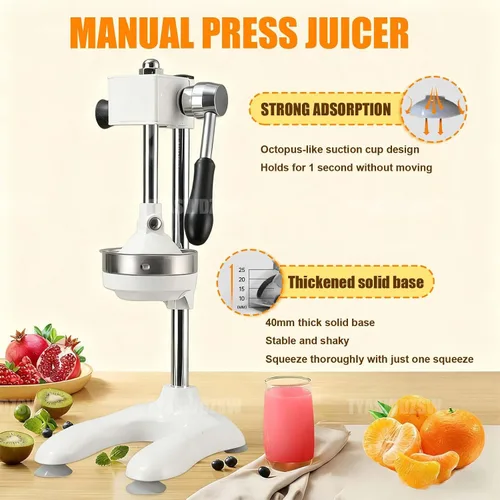 Vista 3 de Heavy Duty Stainless Steel Citrus Juicer Manual Press - Commercial Hand Squeezer Pomegranate juice extractor for Lemon Orange Lime Pomegranate High