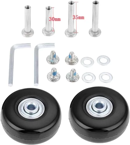Vista 8 de F-BER Kit de reemplazo de ruedas de equipaje para maleta, ruedas OD40-2.520 in, ABEC 608zz, juego de 2