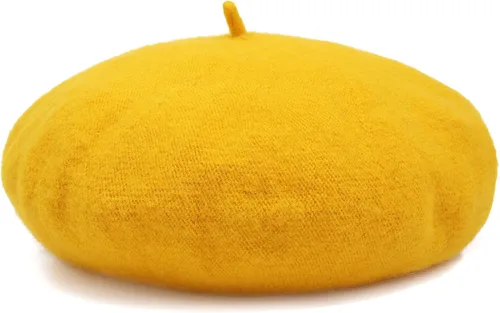 Vista 53 de Boina de lana francesa para mujer, gorra de invierno clásica de color sólido