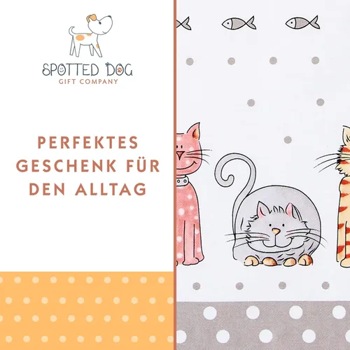 Vista 4 de SPOTTED DOG GIFT COMPANY Juego de 2 toallas de cocina para gatos, 100% algodón absorbente, para secar platos, accesorios de cocina con temática