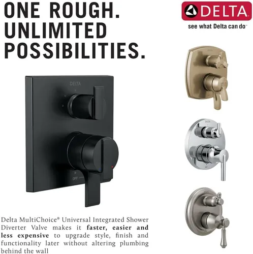 Vista 6 de Delta R22000 llave universal con posiciones múltiples y con desviador integrado, natural