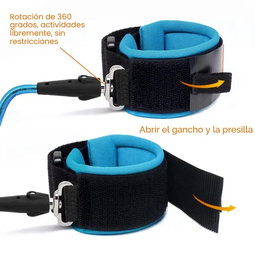 Vista 3 de Blisstime - Eslabón de seguridad para muñeca para niños, bebés y niños (azul, 4.9 pies), 1.5M