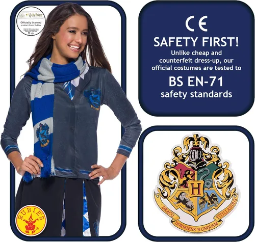 Vista 3 de Rubie's Bufanda de Harry Potter para adultos, Ravenclaw, Ravenclaw