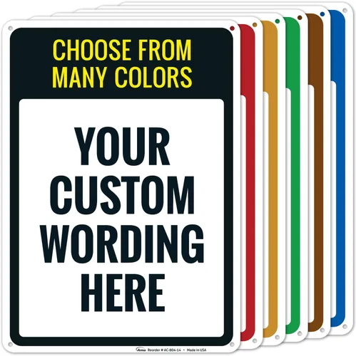 Vista 9 de Letreros personalizados para el hogar, oficina, negocios, entrega, decoración, uso en interiores y exteriores, letrero rosa, 10 x 7 pulgadas
