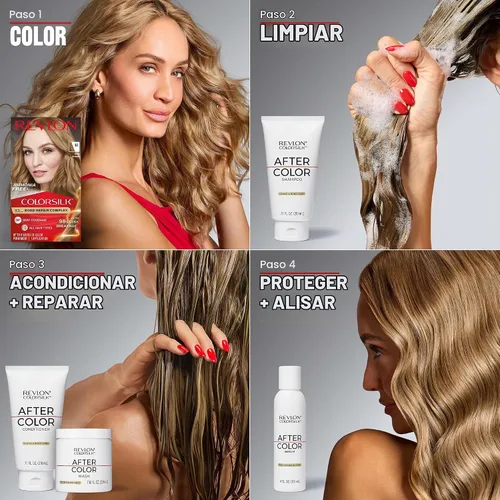 Vista 9 de Revlon ColorSilk with Bond Repair Complex, color permanente para el cabello rubio, cobertura 100 % de las canas, tinte para el cabello sin amoníaco