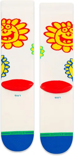 Vista 3 de Stance Happy Fields - Calcetines tripulados, color blanco roto