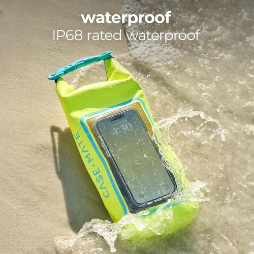Vista 2 de Case-Mate Citrus Splash Mini IP68 - Bolsa de cubo impermeable con tapa enrollable de 2 litros con bolsa impermeable para natación, kayak