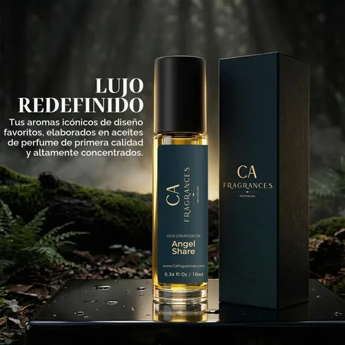 Vista 2 de CA Fragrances Impression of Angel's Share - Aceite de perfume para mujeres, aceite de fragancia corporal puro para mujeres, sin alcohol, aroma