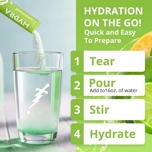 Vista 6 de Hydra Powder s NAD+ Nutrients - Paquetes de electrolitos en polvo, paquetes de hidratación diaria antienvejecimiento, polvo de electrolitos bajos