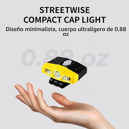 Vista 5 de LHOTSE Mini Luz LED Ultra Brillante con Clip de Manos Libres para Gorra - Linterna de Sombrero Recargable Impermeable Luz Portátil Lámpara de Cabeza