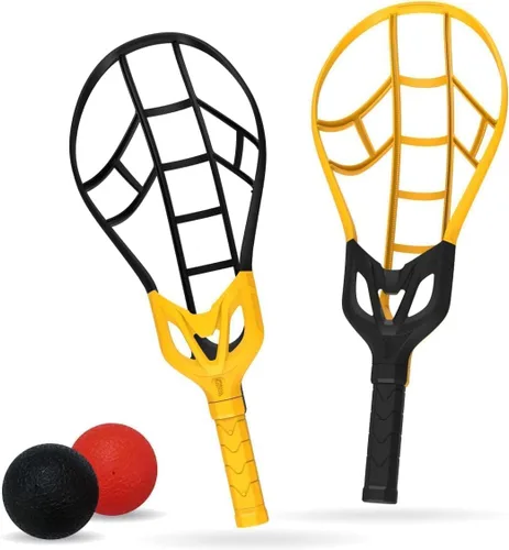 Vista 7 de Wham-O Game Time Trac-Ball II. with or Without 2 Rackets. Air Action Balls for Outdoor Play for Kids & Adults of All Ages Original Tracball &