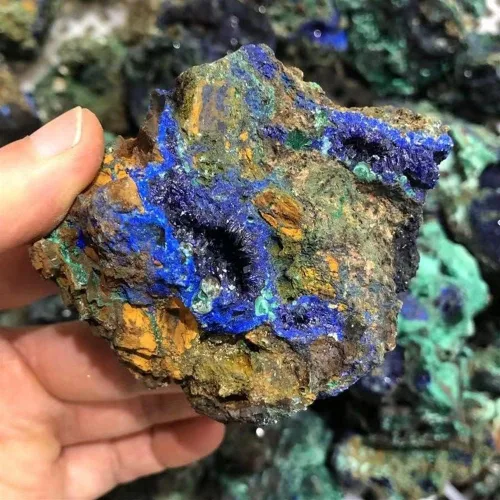 Vista 4 de Meditación Decoración para el hogar, 1 pieza de piedra curativa irregular natural vivianita mineral de cuarzo azul crudo cristal de regalo accesorio