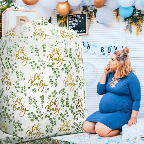 Vista 5 de Yingzhao 2 bolsas de regalo extra grandes de 80 x 60 pulgadas para baby shower, bolsas de regalo gigantes para bicicleta, bolsas de regalo grandes