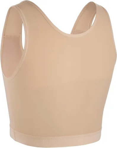 Vista 2 de XUJI Carpeta transpirable de medio pecho para carpeta de jersey FTM transgénero, Desnudo