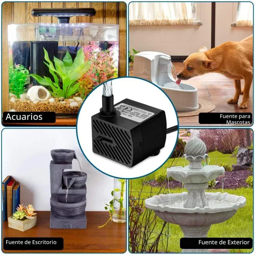 Vista 7 de DOMICA Mini bomba de agua sumergible de 3 W, 50 GPH, bomba de fuente pequeña para estanque, acuarios, pecera, fuente de mesa, fuente para mascotas