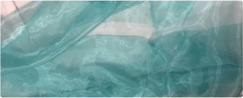 Vista 2 de New Star Fabrics Tela de organza transparente Aqua – 10 yardas – Sedosa, brillante, perfecta para vestidos de novia, manualidades, decoración