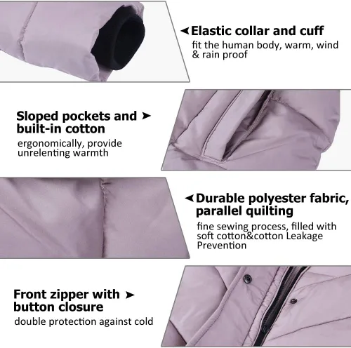 Vista 4 de BINACL - Chaqueta de invierno para mujer (7 colores, XS-XL)