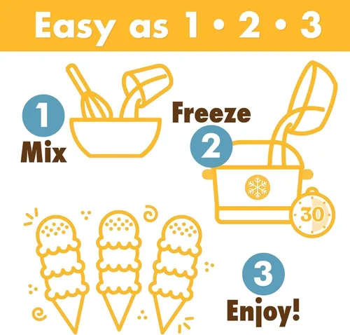 Vista 5 de Triple Scoop - Paquete surtido napolitano de mezcla de helados, mezcla para helados. Simple, fácil, delicioso. De mezcla gourmet a máquina en 5