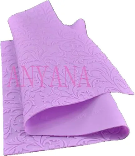 Vista 3 de Damasco 20 pulgadas impresión de azúcar vestido de silicona damasco Fondant impresión mat repetir hoja de roble estampado Mat textura textura pastel