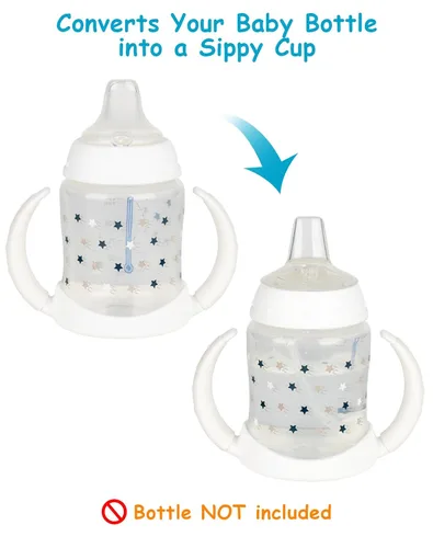 Vista 2 de Kit de conversión de boquilla suave para copa de aprendiz NUK, kit de transición para niños pequeños con boquilla de silicona para sorber, popote