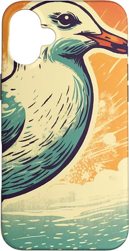Vista 22 de iPhone 16 Retro Seagull Case