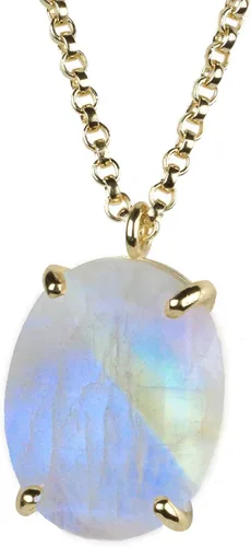 Vista 3 de Awesome Moonstone Necklace - Natural Gemstone Statement Necklace - Fashion, Layering Gold Necklace for Women - Handmade June Birthstone Jewelry for