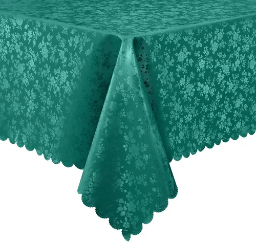 Vista 69 de Smiry Mantel cuadrado, mantel de vinilo resistente al agua, lavable, para cocina y comedor (azul bebé, 54 x 54 pulgadas)