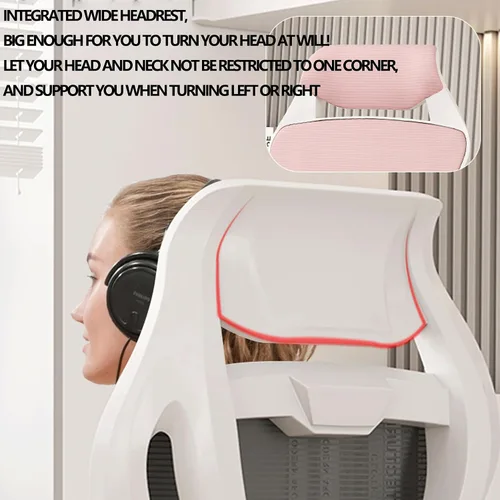 Vista 5 de Ergonomic Gaming Desk Chair with 150° Recline SShaped Back Support and Adjustable Lumbar Support Comfy Mesh Office Chair for Study Work and Gaming