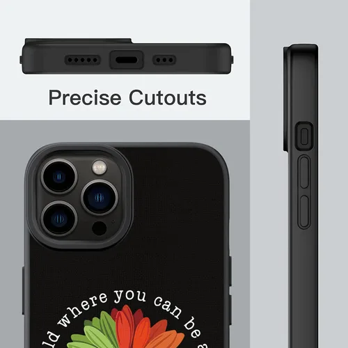 Vista 3 de Rainbow Flower You Can Be Anything Be Kind - Funda compatible con iPhone 16 15 14 13 12 11 Pro Max Galaxy S25 S24 S23 S22 S21 S20 FE Plus