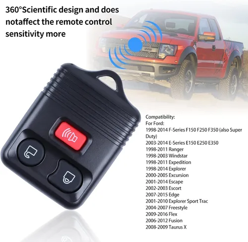 Vista 2 de Llavero de repuesto con control remoto compatible con Ford F150 F250 F350 Escape Expedition Explorer Mazda