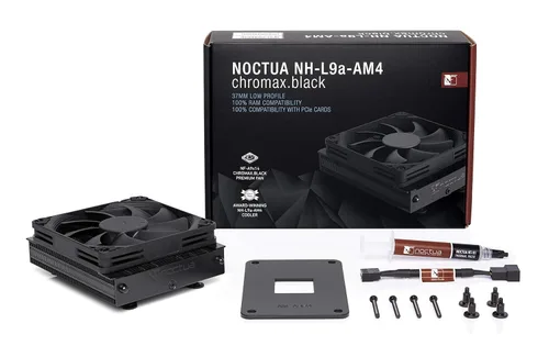 Vista 4 de Noctua NH-L9a-AM4 chromax.Black, Enfriador de CPU de bajo perfil para AMD AM4 (negro)