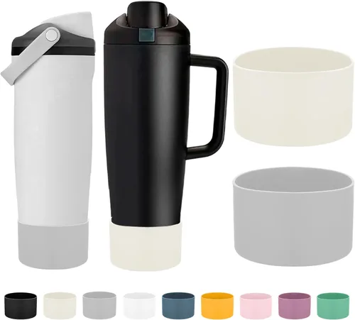 Vista 12 de Mity rain 2 piezas de botas protectoras de silicona para botellas y vasos FreeSip Sway de Owala de 30 oz y 40 oz - Accesorios para owala, mejora