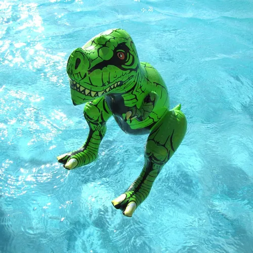 Vista 3 de 24" flotador inflable del agua del dinosaurio de la piscina del tiranosaurio T Rex explota los flotadores del juguete