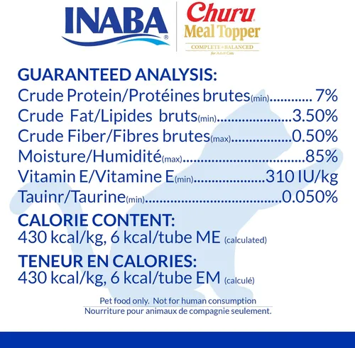 Vista 4 de INABA Churu - Cubrecomida para gatos, completa y equilibrada, cremosa, para lamer puré para gatos, tubo de 0.5 onzas, 24 tubos (4 por paquete)