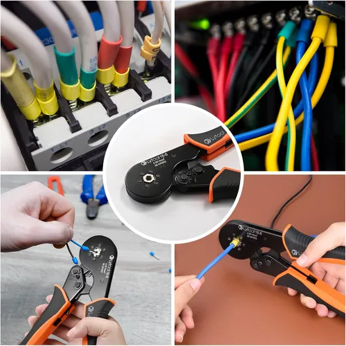 Vista 8 de Lytool Kit de herramientas de prensado de virola, alicates de alambre de doble y una línea, crimpadora de virola hexagonal y kit de conector de 1200