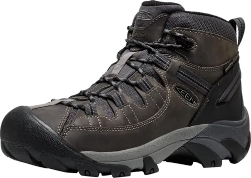 Vista 18 de KEEN Targhee 2 Mid - Botas de senderismo impermeables de altura media para hombre Bisonte/Nuez Asada