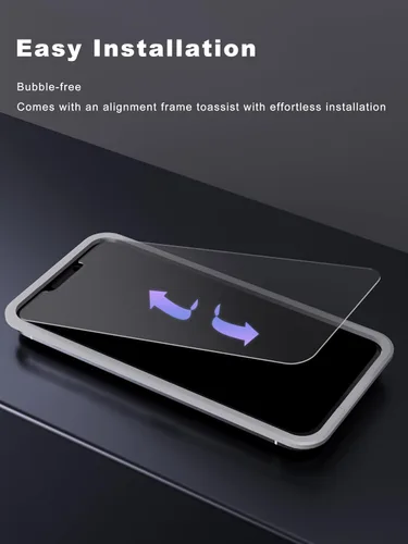 Vista 7 de GIGIKISS Paquete de 2 protectores de pantalla mate para iPhone 12 Pro Max de 6.7 pulgadas, protector de pantalla anti huellas dactilares