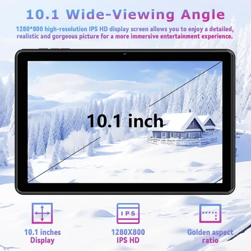 Vista 6 de Tablet de 10 pulgadas, tabletas Android 15 con funda, 18 GB+128 GB, expansión de 1 TB, tableta Octa-Core Widevine L1 compatible con WiFi 5, 6000