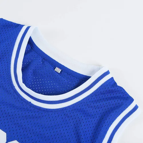 Vista 6 de Mens Lincoln #34 Jesus Shuttlesworth High School Movie Basketball Jersey for Adult WhiteBlue
