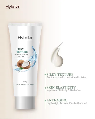 Vista 6 de Crema facial de aceite de coco virgen, hidratante diario natural para piel seca y sensible, hidratación profunda, calmante y fortalecimiento