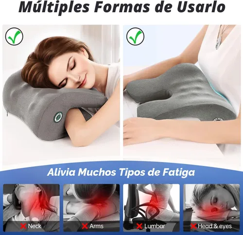Vista 4 de xiaomubiao Almohada de Reposacabezas para Silla de Oficina Almohada de Cuello Espuma Viscoelástica Ergonómica Almohada de Escritorio para Siesta