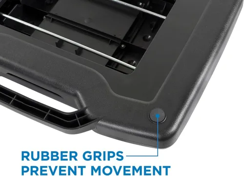 Vista 7 de Mount-It! Reposapiés para debajo del escritorio, altura ajustable e inclinación, reposapiés debajo del escritorio (3 a 15 pulgadas) con rodillos