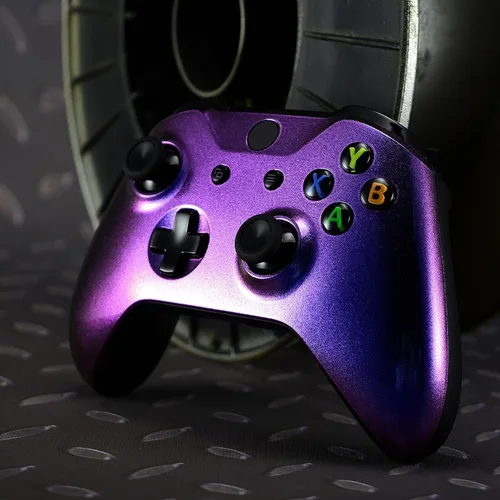 Vista 5 de eXtremeRate Carcasa frontal camaleón púrpura y azul para Xbox One X S Controller Modelo 1708 - Controlador no incluido