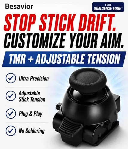 Vista 2 de Besavior PS5 DualSense Edge Stick Module Adjustable Tension TMR Anti-Drift