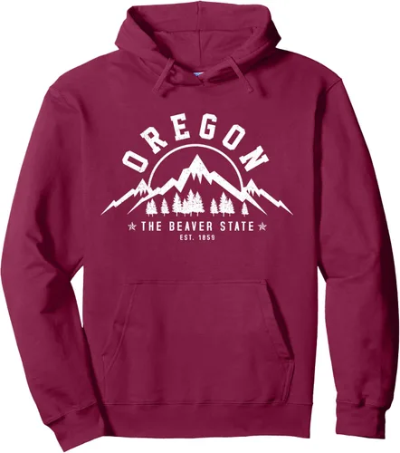 Vista 9 de Oregon The Beaver State Est. 1859 - Sudadera con capucha para regalo, Negro, S