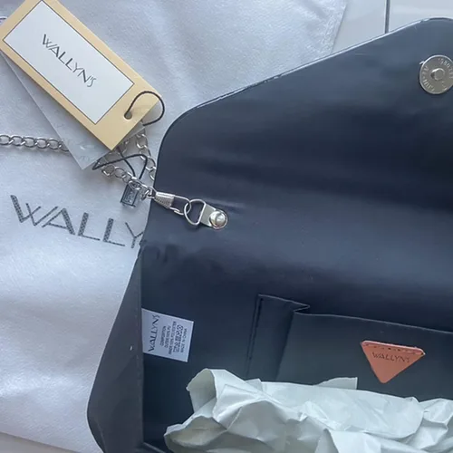 Vista 6 de WALLYN'S Patent Leather Clutch Classic Purse Evening Bag Handbag With Flannelette