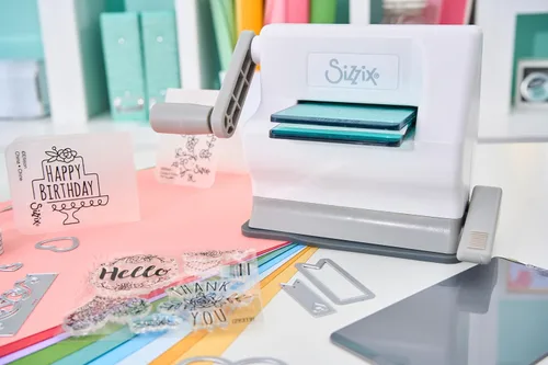 Vista 2 de Sizzix Sidekick Kit de inicio 661770 - Máquina portátil manual de troquelado y estampado para manualidades, álbumes de recortes y fabricación