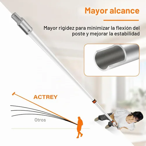 Vista 5 de Cambiador de bombilla para techos altos con poste de extensión de 20
