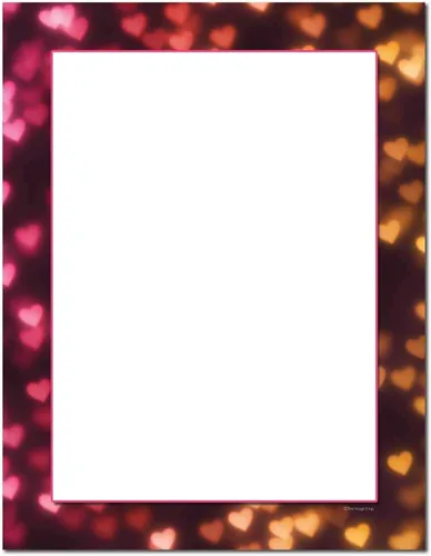 Vista 11 de Corazones horneados Paquete de 25 - Membrete imprimible de 8.5 x 11 pulgadas - Compatible con impresoras láser y de inyección de tinta